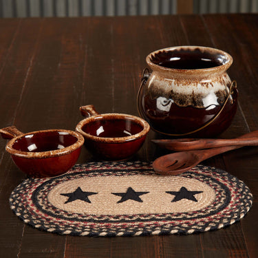 Colonial Star Jute Braided Oval Placemat 10